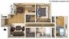 The Park at Idlewild Apartments 2 Bedroom 1 Bath 3D Floor Plan